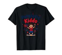 USA Kids Patriotic Kiddo Drapeau américain étoiles Feux d'artifice T-Shirt, Homme, Noir, S