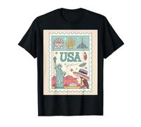 USA Landmarks Collage, NYC, Liberté, Cactus, Horizon de la ville T-Shirt