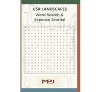 USA LANDSCAPES Word Search & Expense Journal: 40 Puzzles Featuring National Parks, Mountains, Coasts, and USA Facts with Expense Tracking Pages