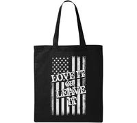 USA Love It Or Leave It Sac fourre-tout en coton écologique Noir, Noir , Taille unique
