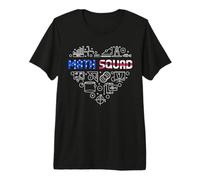 USA Math Squad Retour à l'école Drapeau des États-Unis Mathématiques Patriotique T-Shirt Haut de Gamme