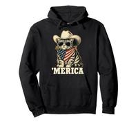 USA 'Merica Cat 4th of July Men Women Kids Funny Patriotic Sweat à Capuche