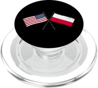 USA Pologne Drapeau croisé amitié Polonaise américaine PopSockets PopGrip pour MagSafe