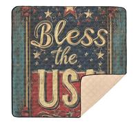 USA Presidents Day Bless USA Grand tapis de gym et d'activités pour bébé résistant à l'eau Tapis de divertissement pour bébés, nourrissons et tout-petits, 127 x 127 cm