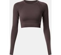 Usa Pro Sleeve Seamless Crop Top Espresso 12 (40) Female