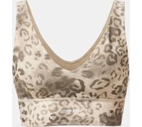 Usa Pro Pro Medium Impact V Neck Bra Womens Léopard flou 14 (42) Female