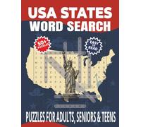 USA STATES WORD SEARCH PUZZLE BOOK: Discover All 50 States Plus Washington DC and U.S. Territories | 55 Themed Puzzles Featuring Capitals, Cities, ... Educational Word Search for Adults and Teens