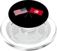 USA Tunisie Drapeau croisé amitié tunisienne américaine PopSockets PopGrip pour MagSafe