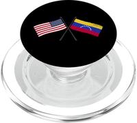 USA Venezuela Drapeau croisé amitié vénézuélienne américaine PopSockets PopGrip pour MagSafe