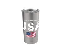 USA With Flag Graphic Tees - Novelty Graphic Cool Designs Gobelet isotherme en acier inoxydable double paroi