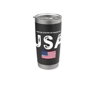 USA With Flag Graphic Tees - Novelty Graphic Cool Designs Gobelet isotherme en acier inoxydable double paroi