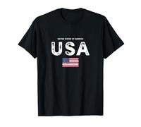 USA With Flag Graphic Tees - Novelty Graphic Cool Designs T-Shirt