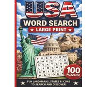 USA Word Search Large Print: Large Print, Easy-to-Read, USA Word Search, 8.5x11inches, 200 pages, Adventure into American History, National Parks, ... Questions, perfect gift for history buffs