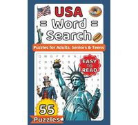 "USA Word Search Puzzles: 55 Fun and Challenging American-Themed Word Finds for Adults, Seniors and Teens": "Explore the United States Through Word ... - States, Cities, Landmarks, History & More!"