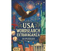 USA Wordsearch Puzzle Book: America, United states of America, US, Gift, Travel, Stocking stuffer, Birthday, Vacation, Road trip, Patriotic, ... Seniors, Paperback, 50 Puzzles, Large Print