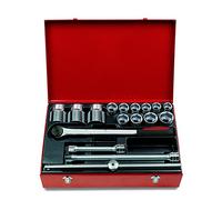 USAG-613 N 3/4 E-Assortiment en Coffret Métallique avec Douilles Six Pans (17 Pcs.)-U06133010