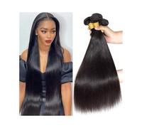 Usage quotidien Tissage en lot de cheveux humains raides péruviens vierges, double trame, couleur naturelle Extensions de cheveux(14inches 1pc)