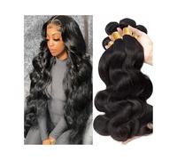 Usage quotidien Tissages de cheveux humains malaisiens vierges Body Wave, lots de 1, 3 ou 4, couleur noir naturel Extensions de cheveux(24 24 24 24)