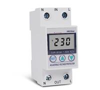 Usage résidentiel 230VAC 80A numérique LCD mesure KWh mètre wattmètre sur et sous tension protecteur limite courant 1 pièces Interrupteur automatique (Size : 63A)