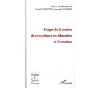 Usages De La Notion De Compétence En Éducation Et Formation