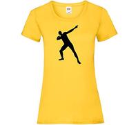 Usain Bolt Siegerpose T-shirt pour femme, Jaune tournesol., L
