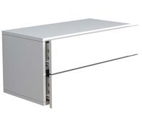 UsalL60 table de nuit accroché au mur 2 tiroirs blanc.