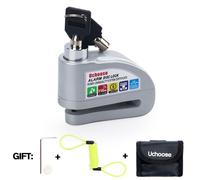 Usalle De Bain-Serrure D'alarme De Moto En Alliage D'aluminium Ose,Frein À Disque De Roue De Scooter,Sécurité Antivol,Rappel De Ul,Sac De Verrouillage,Paquets De Rechange - Type Gray Package B #B