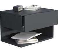 UsalXL45 table de nuit accroché au mur 1 tiroir 1 tablette anthracite.