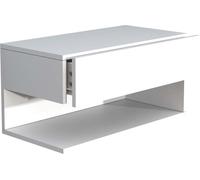 UsalXL60 table de nuit accroché au mur 1 tiroir 1 tablette blanc.