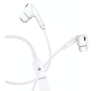 USAMS Bedrade in-Ear Oordopjes 1.2m - Lightning aansluiting - Blanc