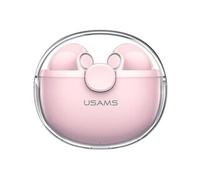 USAMS BU Series BU12 - Ecouteurs sans fil avec micro - intra-auriculaire - Bluetooth - rose