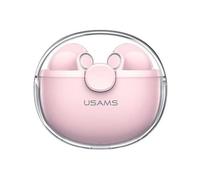 USAMS BU Series BU12 - Ecouteurs sans fil avec micro - intra-auriculaire - Bluetooth - rose