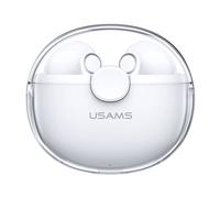 USAMS BU12 Series Wireless Headphones (BHUBU01) - TWS, Bluetooth 5.1, stéréo à deux canaux - blanc
