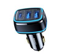 USAMS Chargeur rapide USB pour voiture 3 ports 1 x type C 2 x ports USB 80 W/4,5 A, 20 W PD & 60 W Dual QC3.0 - Adaptateur allume-cigare 12 V - 80 W