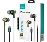 Usams Ep-43 Metal Stereo Headphones Usb-C Dark Green/Dark Green Hsep4302