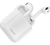 Usams S?uchawki Bluetooth 5.0 TWS LU series bezprzewodowe bia?y/white BHULU01 (US-LU001) (3?h, Sans fil), ?couteurs, Blanc