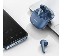 Usams S?uchawki Bluetooth 5.1 TWS XH Series Dual mic bezprzewodowe niebieski/blue BHUXH03 (ANC, 6?h, Sans fil), ?couteurs, Bleu