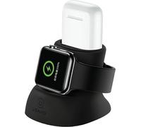 Usams Silicone Stand 2 In 1 For Charging Apple Watch And Airpods Black/Black Zj51Zj01 (Us-Zj051)