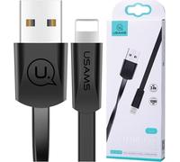 Usams U2 Lightning Flat Cable 1.2 M Black/Black Sj199Ip01 Iphone 5/6/7/8/X (Us-Sj199)