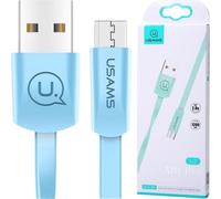 Usams U2 Microusb Flat Cable 1.2 M Blue/Blue Sj201Mic04 (Us-Sj201)