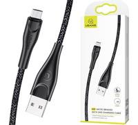 Usams U41 Microusb 3M 2A Braided Cable Black/Black Sj399Usb01 (Us-Sj399) Fast Charge