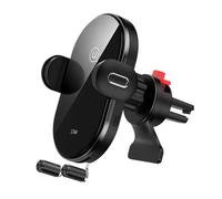 Usams US-CD132 - Support voiture avec recharge sans fil 15W (Noir) - 6958444987446