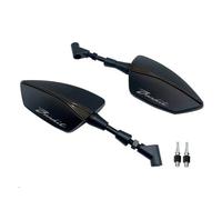 USAMZOM Rétroviseurs Latéraux de Moto pour Suzuki pour Bandit GSF400 600 650 650S 1200 1250S 600S M8/M10 Rétroviseurs Latéraux Réglables Universels(Le Noir,with Logo)