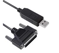 Usangreen Câble de programmation USB pour Fanuc CNC DNC Fanuc série 6, 10, 11, 12, 15, 16, 18, 21, contrôle du flux logiciel CNC-SW-25M, câble USB vers DB25 mâle pour ventilateur, puce FT231XS