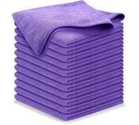 USANOOKS Lot de 12 chiffons de nettoyage en microfibre - 1200 lavages - Serviettes ultra absorbantes - Mauve