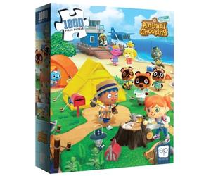 USAopoly- Animal Crossing: New Horizons “Welcome to 1000-Piece Puzzle, TOP-PZ011, Multicolor, Plusieurs Couleurs.
