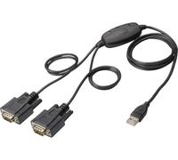 USB 1.1, série Adaptateur [1x USB 2.0 type A mâle - 2x SUB-D mâle 9 pôles] DIGITUS - USB 2.0 zu 2x RS232-Kabel