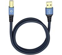 USB 2.0 [1x USB 2.0 type A mâle - 1x USB 2.0 type B mâle] 10.00 m bleu contacts dorés Oehlbach USB P