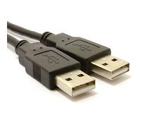USB 2,0 24AWG A vers A Mâle vers Mâle High-Speed Noir câble 0,3 m 30 cm Court [0.3 mètre/0,3m]