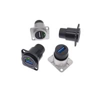 USB 2.0 3.0 connector with LED light female to female panel mounting USB socket black silvery NWPNLXEA(8,USB 3.0 with light)